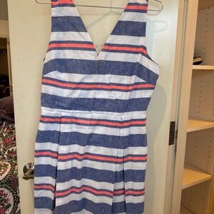 Vineyard Vines Blue and Pink Striped Dress
